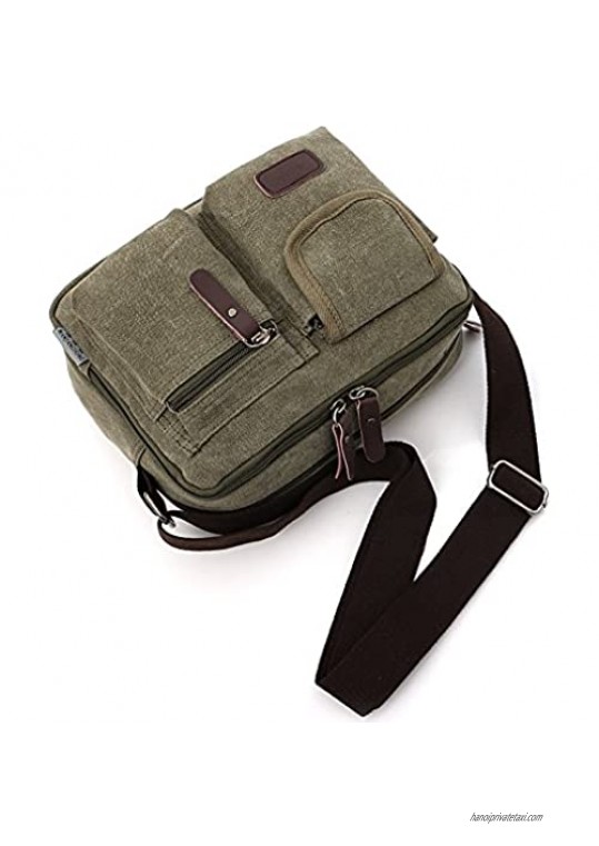 Collsants Small Vintage Canvas Crossbody Purse Travel Shoulder Bags Messenger Satchel Bag