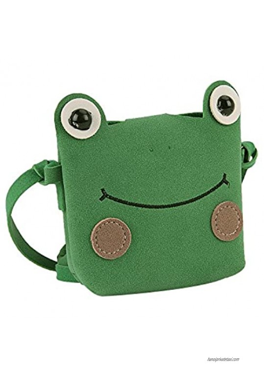 Girls Cute Frog Mini Crossbody Wallet PU Leather Animal Satchel Shoulder Purse Bag