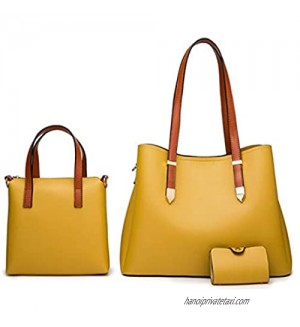 Handbags for Women Fashion Tote Bags Shoulder Bag Top Satchel Tote Satchel Hobo 3pcs Purse Set