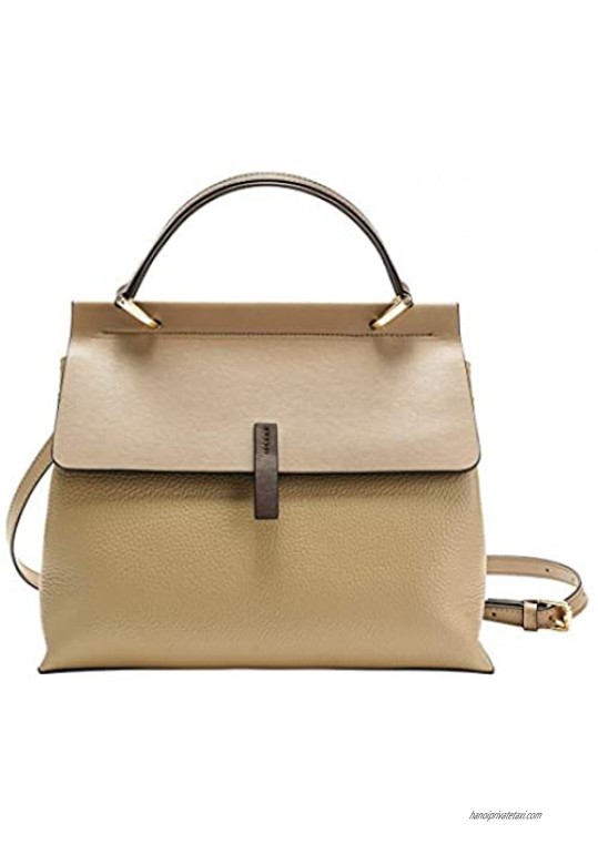 LAORENTOU Handbags for Women Genuine Leather Satchel Shoulder Bags Ladies Mini Tote Purse with Top Handle Bags