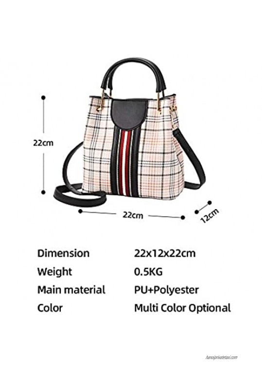 MICKORS Small Crossbody Bags Purses and Shoulder Handbags for Women Top Handle Satchel Ladies Tote Bags with Vertical Stripes