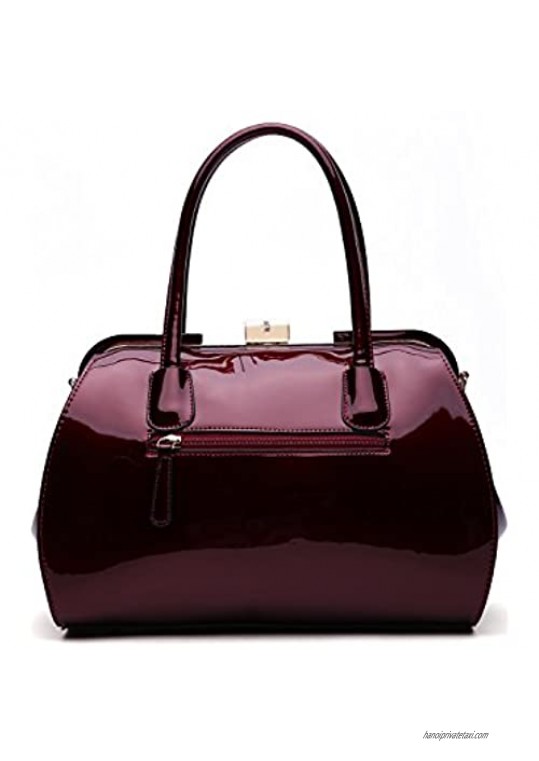 MKF Crossbody Satchel Shoulder Bags for Women - Patent PU Leather Handbag Purse - Marlene Lady Fashion Pocketbook
