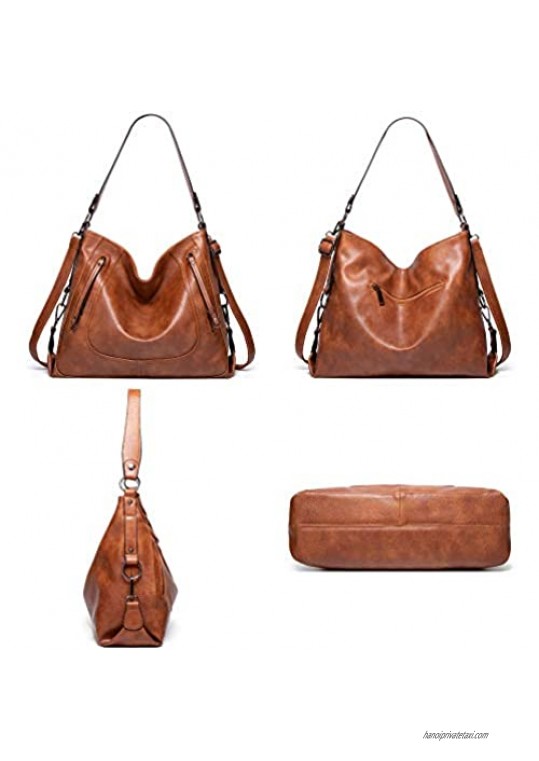 Purses Shoulder Bags for Women's Tote Handbags Soft Vegan Leather Hobo Bags Designer Bucket Woman Satchel Work Bags
