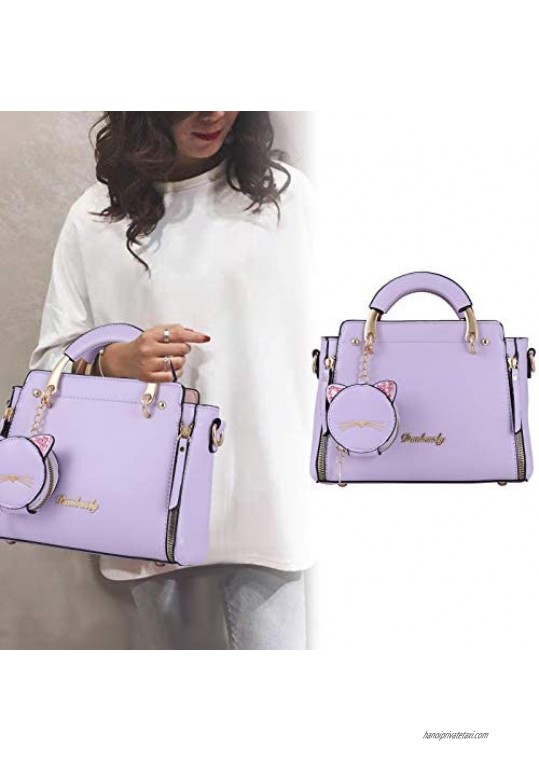 Qiayime Women Fashion Handbag Purses Luxury Designer Crossbody PU Leather Satchel Shoulder Messenger Bags Tote Clutch Purse