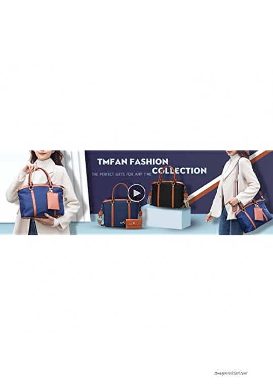 TMFAN Satchel Handbags for Women Top Handle Work Bag Shoulder Purse and Wallet Set
