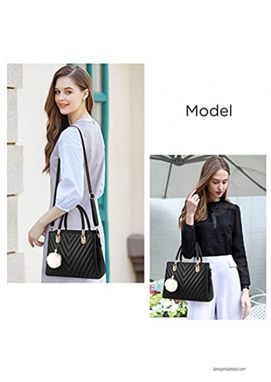 Womens Fashion Leather Handbags Tote Bag Shoulder Bag Top Handle Satchel For Ladies Purses