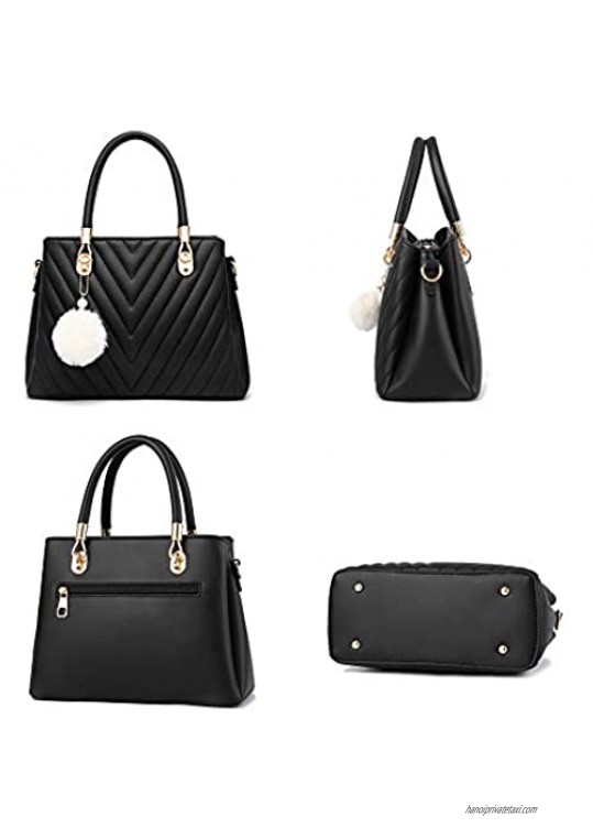Womens Fashion Leather Handbags Tote Bag Shoulder Bag Top Handle Satchel For Ladies Purses