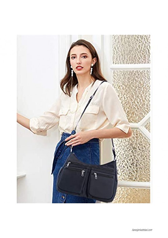 Crossbody Bags for Women Waterproof Everywhere Shoulder Bag with Adjustable Strap Lightweight Nylon Purse
