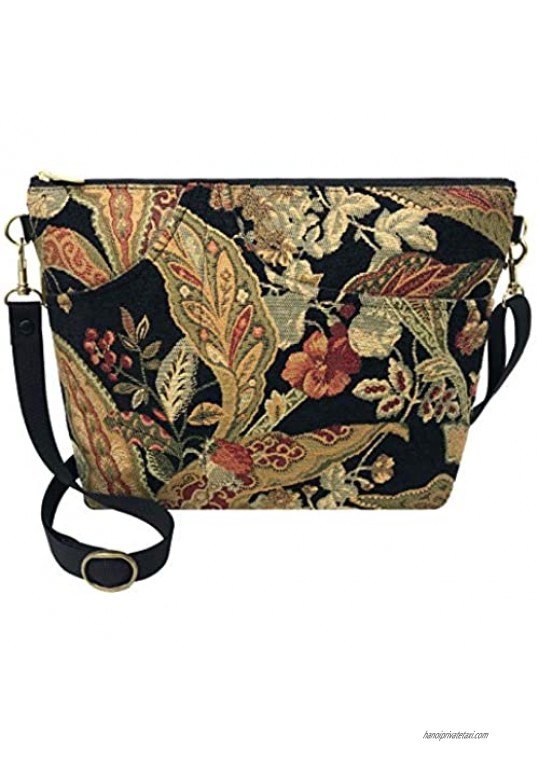 Danny K. Women's Tapestry Bag Shoulder Handbag  Large Zipper Purse Handmade in the USA