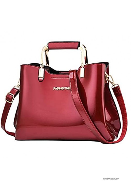 Nevenka Women Handbag PU Leather Top Handle Satchel Bag Fashion Lady Tote Shoulder Handbag for Daily Use Party