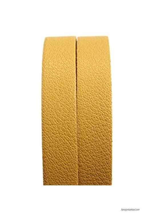 19.5 byhands PU Leather Tote Bag Handles/Purse Handles Mustard (PU40-5002)
