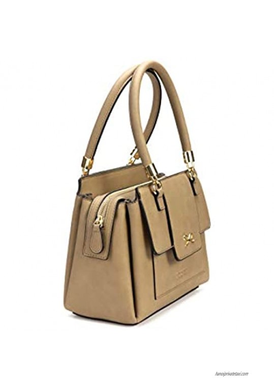 Intrinsic Vegan Leather Fashion Working Bag Square Purse Top Handle Satchel Handbags for Women