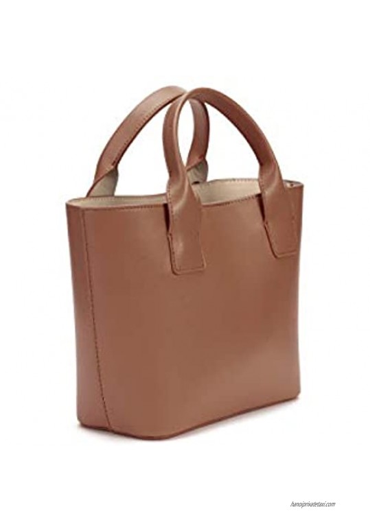 Intrinsic Women Top Handle Bag with Removable Drawstring Cotton Pocket Inside and Canvas Strap
