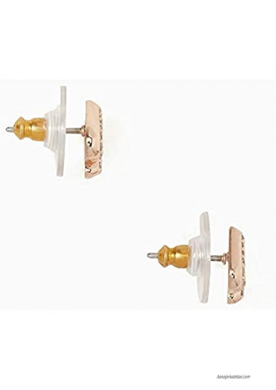 Kate Spade New York Everyday Spade Pave Studs (Rose Gold/Clear)