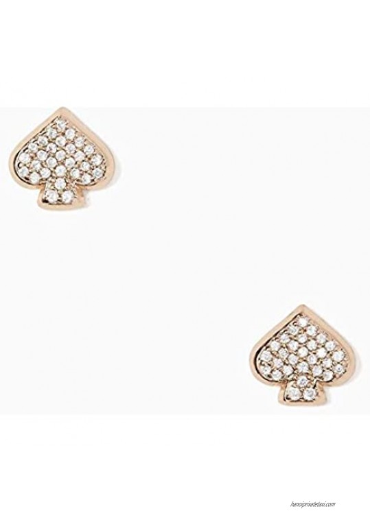 Kate Spade New York Everyday Spade Pave Studs (Rose Gold/Clear)