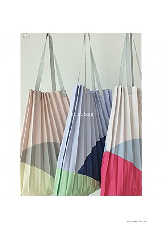 [WINSOME KOREA]-[PASTEL BAG]-[GREEN/PURPLE COLOR]-[Multi-Purpose Shoulder Bags Use for Book Bags Shopping Bags Gift Bags Canvas Bags]-[16.9x16.1x8.6]