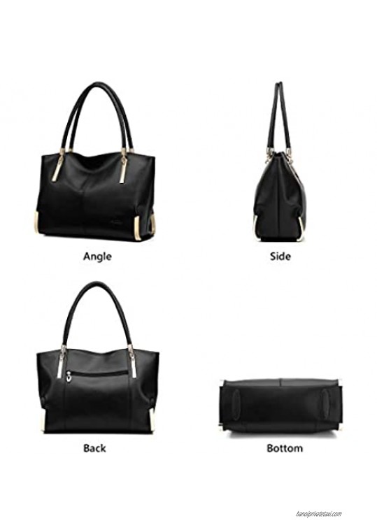 Women Leather Handbag Purse Lady Work Tote Shoulder Bag Top Handle Bag Satchel Carryall Ladies Pocketbooks