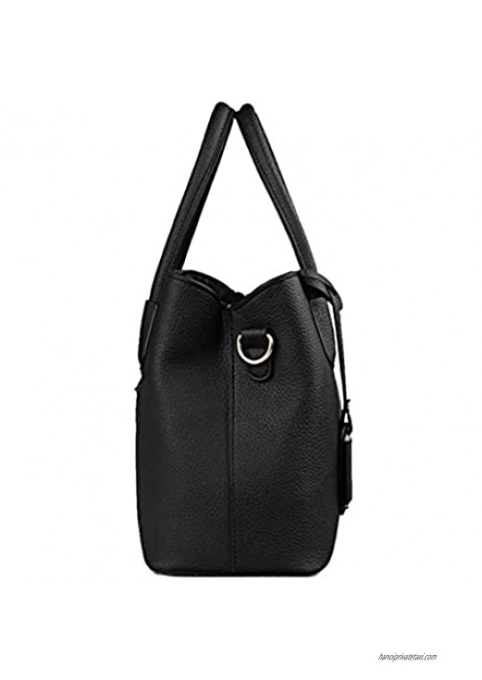 B&E LIFE Stylish Women Pu Leather Vertical Utility Top Handle Handbag Satchel Tote Purse Bag