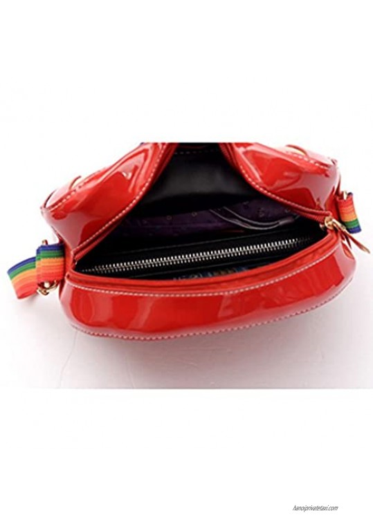 Buddy Girls Rainbow Shoulder Bag PU Leather Handbags Cute Tote Purse Small Messenger Bag