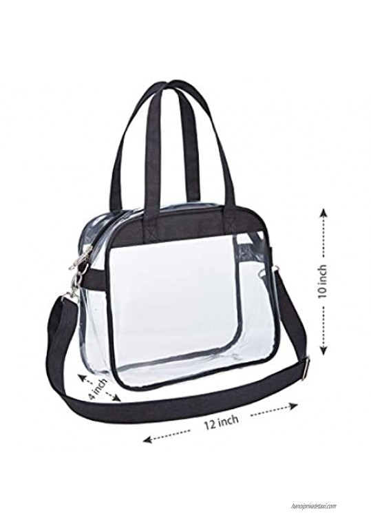 Clear Tote Bag Stadium Approved Clear Purse for Gym Work Travel or Concert