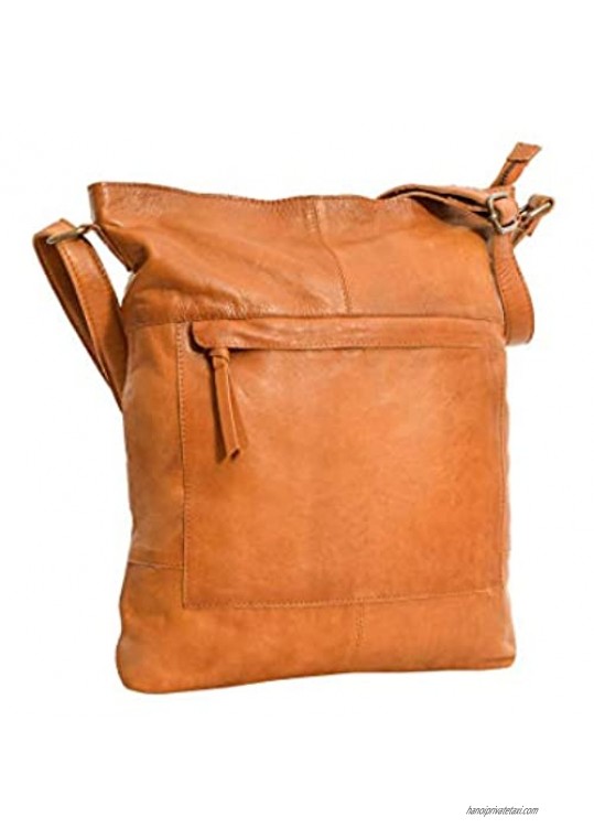 Gusti Shoulder Bag Leather - Maola Genuine Leather Handbag Crossbody Tote Bag Shopper with Top Zipper for Women