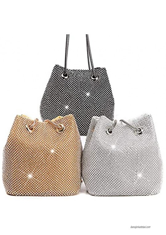 Mogor Women's Triangle Bling Glitter Purse Crown Box Clutch Evening Luxury Bags Party Prom