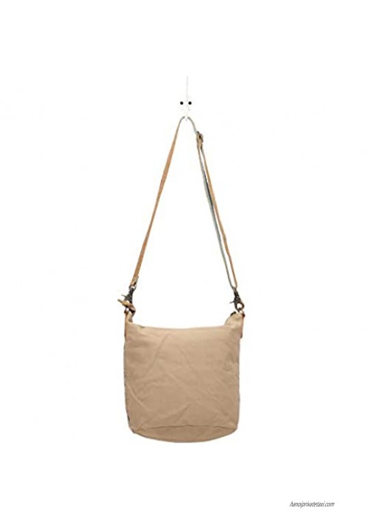Myra Bag Doyen Upcycled Canvas & Leather Shoulder Bag S-1524