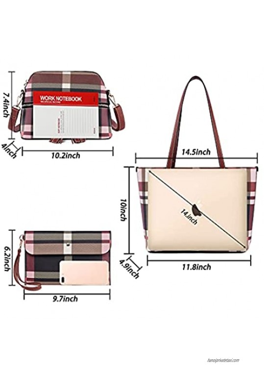 Purse Set with Wallet EZOLY 3PCS Womens Purses and Handbags Shoulder Tote Bag Top Handle Satchel for Work Shopping