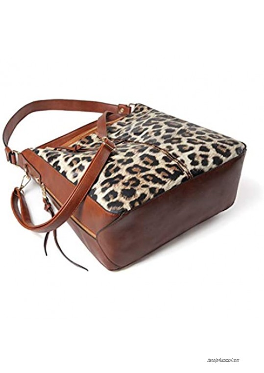 QUARKERA Leopard Print Purses and Handbags for Women Fashion Ladies Cheetah Hobo Shoulder Tote Bags