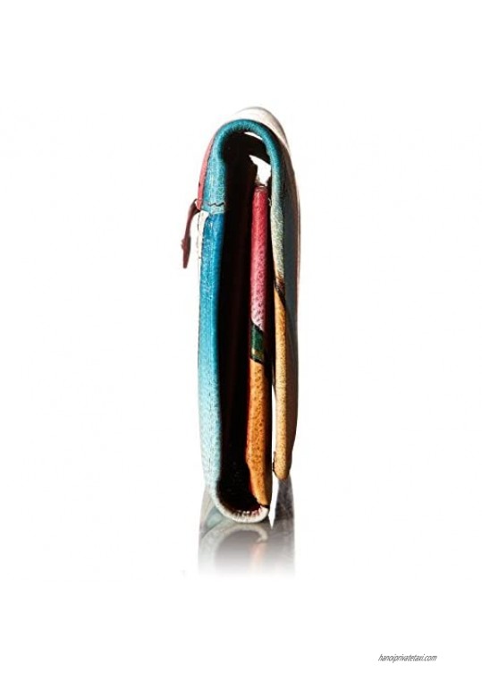 Anna by Anuschka Hand Painted Leather | Triple Compartment Wallet/Clutch