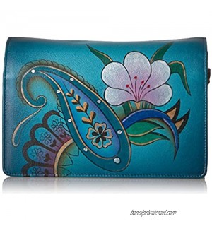 Anna by Anuschka Women's Handpainted Leather Two Fold Wallet on a String