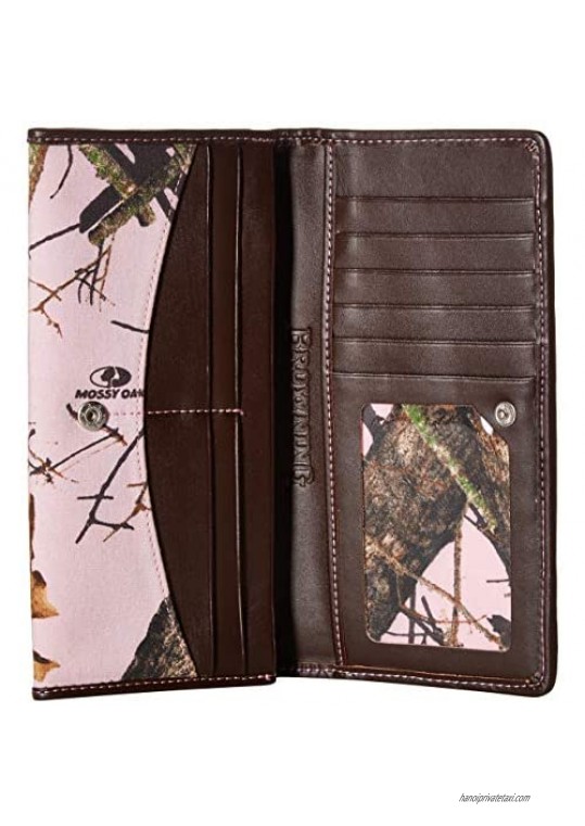 Browning Women's Continental Wallet Mossy Oak Break-Up Pink 4x7.5