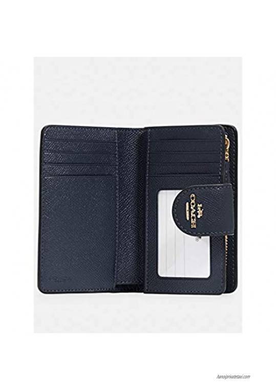 COACH Medium Leather Corner Zip Wallet in Midnight - Style #6390