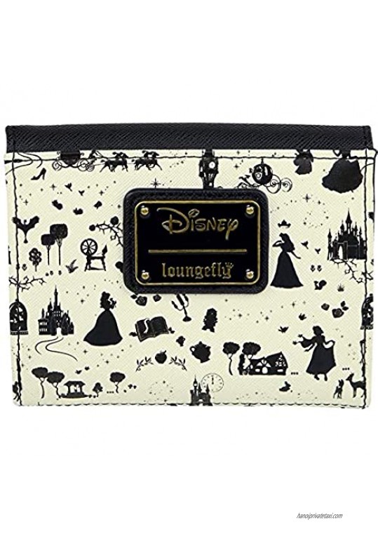 Loungefly Disney Princesses All Over Pattern Trifold Wallet