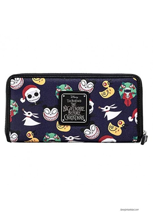 Loungefly Disney The Nightmare Before Christmas All Over Print Faux Leather Wallet