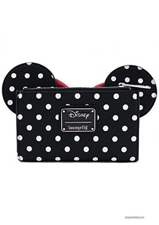 Loungefly x Disney Minnie Mouse Polka Dot Cosplay Flap Wallet (One Size Black/White/Red)