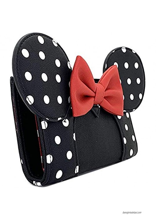 Loungefly x Disney Minnie Mouse Polka Dot Cosplay Flap Wallet (One Size Black/White/Red)