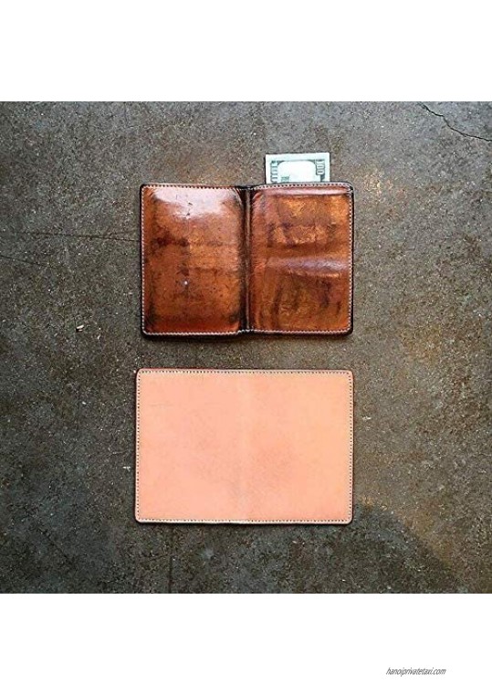 Tanner Goods | Thin Durable Leather Passport Travel Wallet | Saddle Tan Vegetable-Tanned Meridian English Bridle