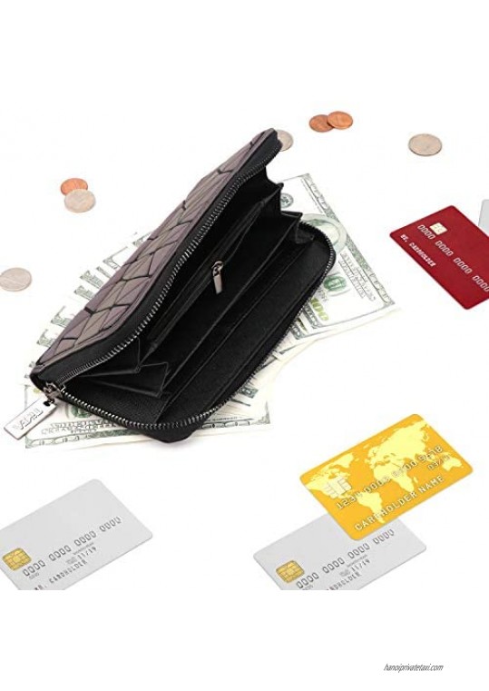Tikea Women Purse - Geometric Wallet for Women Girls Portable Fashion Fancy Bag Multi Card Case Luminous or Cork