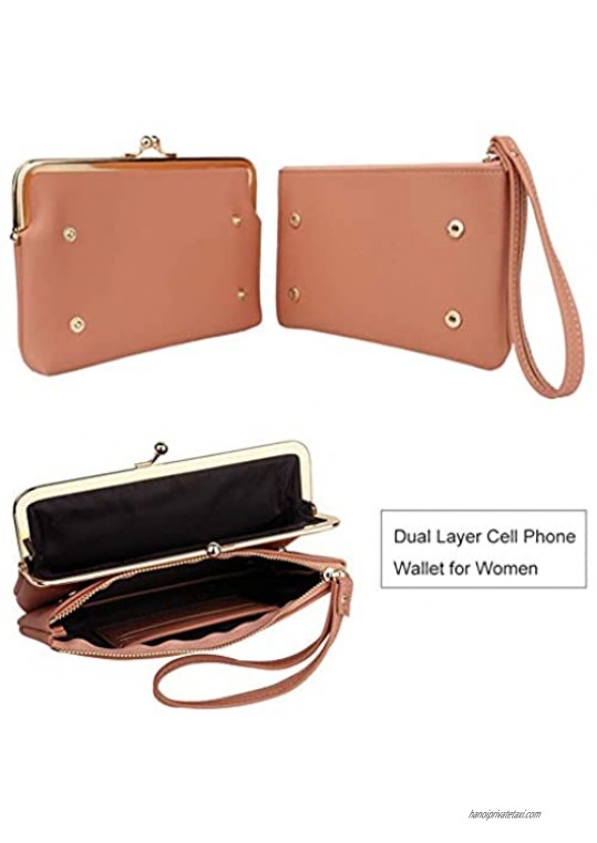 Aeeque Womens Wallet Gifts for Women Leather Wallets Coin Purse Cell Phone Bag