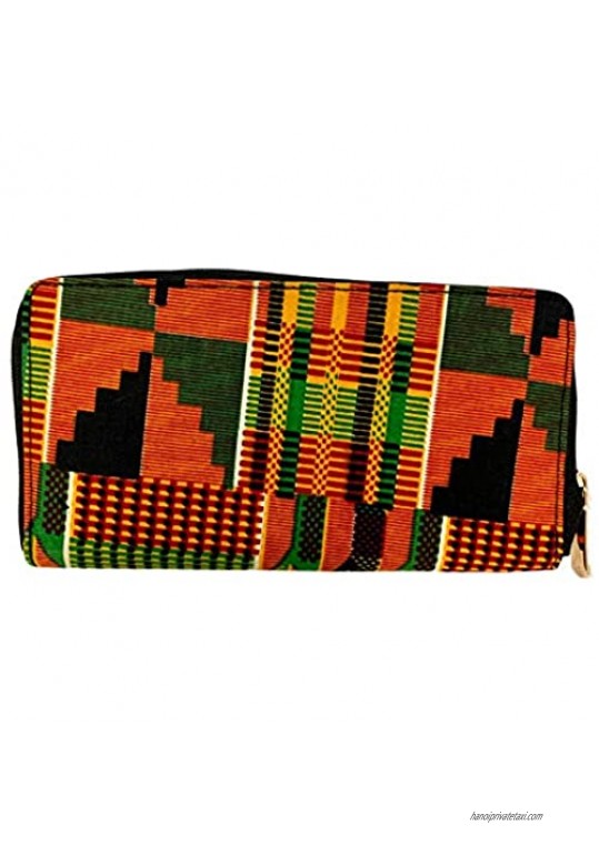 African Kente Purse Wallet  Ankara Handbag  Kente Print Pouch  African Purse  Kente Wristlet  African Print Clutch