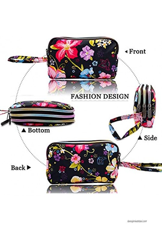 Conisy Long Clutch Wallets For Women With Wrist Strap Large Capacity Zipper Around Travel Wristlet Cellphone Bags