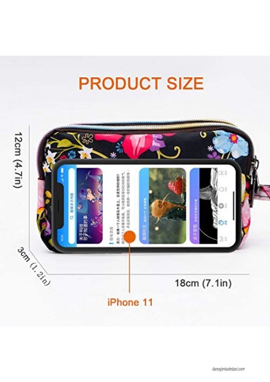 Conisy Long Clutch Wallets For Women With Wrist Strap Large Capacity Zipper Around Travel Wristlet Cellphone Bags