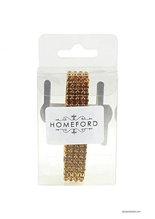 Homeford Corsage Wristlet with Rhinestone Band 1/2-Inch (Gold)