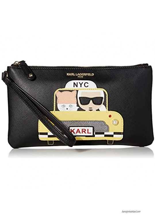 Karl Lagerfeld Paris womens Novelty Large Wristlet Taxi Yellow 1 SZ US