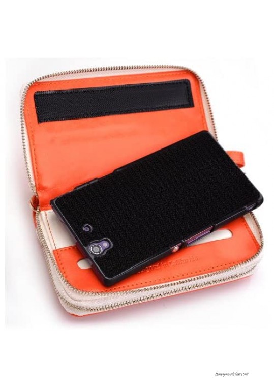 Kroo Clutch Wristlet Purse for Blackberry Q10 - Frustration-Free Packaging - Orange