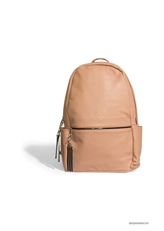 Pixie Mood Apricot Leila Vegan Leather Backpack (12.5” x 17” x 5”) With Wristlet