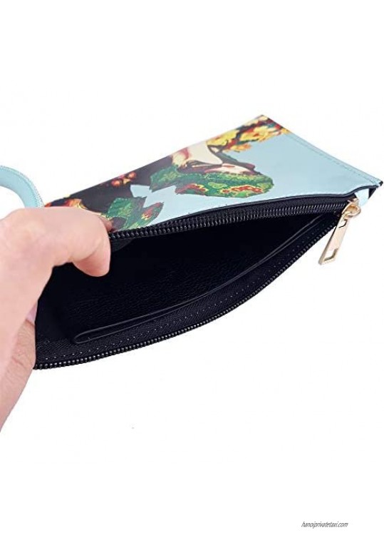 SOGIBUR Clutch Tassel Wristlet Key Ring Bangle Long Phone Wallet Card Holder Purse