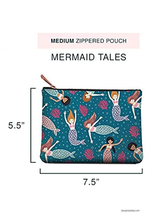 Studio Oh! Medium Zippered Pouch Available in 8 Designs Stacy H. Kim Mermaid Tales