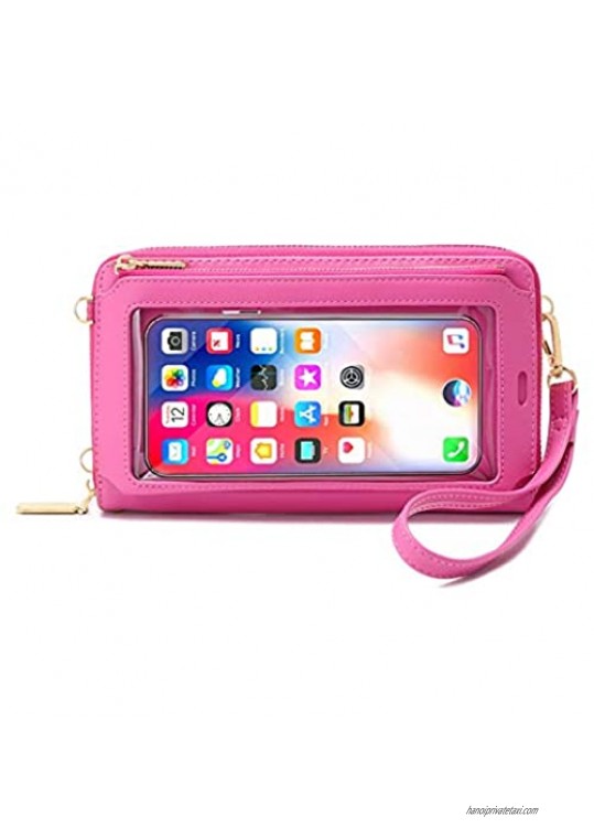 Touch Screen Phone Case Small Crossbody Wristlet Shoulder Bag Handbag for Women Girls